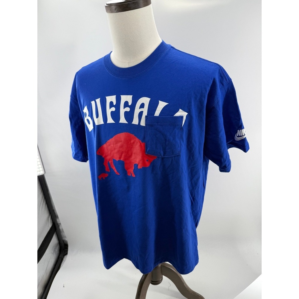 Nike Buffalo Bills Graphic Tee Shirt Blue Pocket Tee Mens Large NEW - Picture 3 of 10
